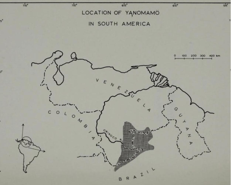 Map of Yanomamo territory